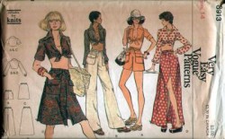 8913 VOG EZ MIDRIFF TIE SHIRT,SKIRT LENGTHS,BOTTOMS PATTERN 12